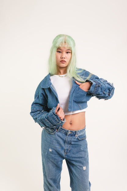 Denim Waistband Jacket