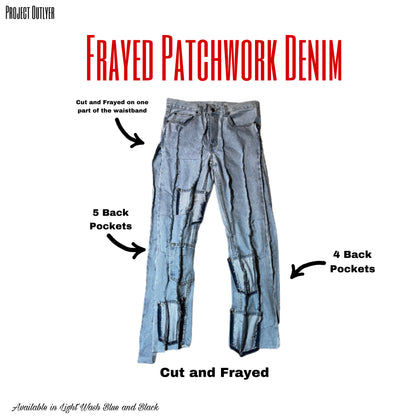 Frayed Patchwork Denim