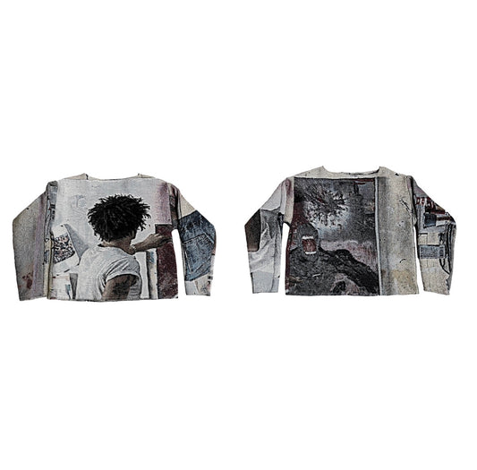 Contemporary Art Tapestry Sweater